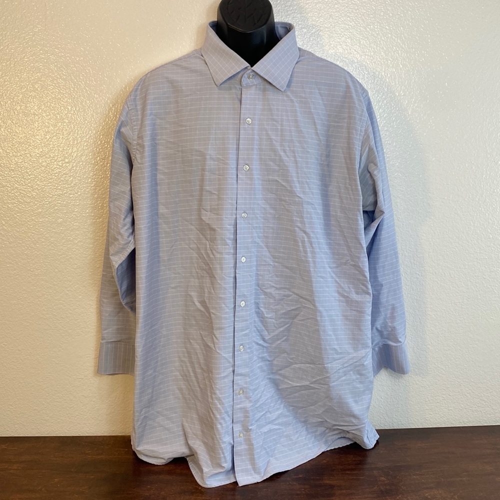The Oxford Proper Cloth Plaid Button Down Long Sleeve Shirt, Men's 2XL